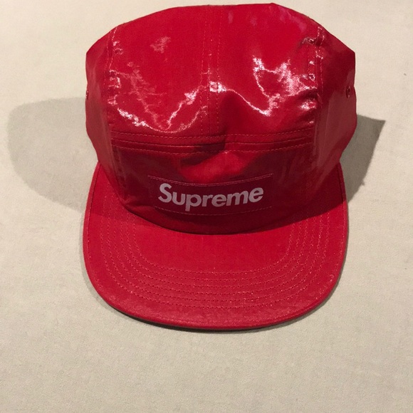 supreme coated linen camp cap